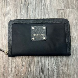 Henri Bendel Wallet black nylon with leather trim